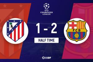 半场-巴萨暂2-1马竞 朗格莱送礼亚马尔破门费兰传射卢克曼进球