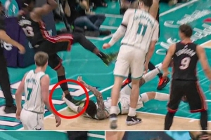 媒体人：三球对阿德巴约的动作无疑越界了 主裁出现了严重失误